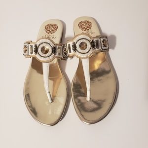 Vince Camuto - White Jeweled Sandal - Size 10